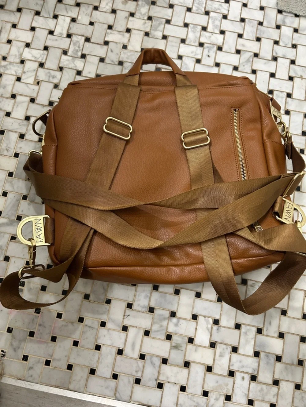 Fawn Design the original diaper bag backpack brown